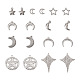 18 pièces 9 styles 304 pendentifs en acier inoxydable STAS-TA0001-84-2