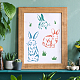 FINGERINSPIRE Bunny Stencils for Painting 30x30cm Rabbits Drawing Template Easter Rabbit Painting Stencils Reusable Bunny Stencil DIY Art and Craft Stencils For Home Decoration DIY-WH0172-476-5