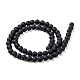 Chapelets de perles en agate noire naturelle X-G-H056-6mm-2