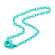 Personalisierte undurchsichtige Acryl-Kabelketten-Halsketten NJEW-JN03432-03-1