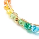 Bracelet en perles naturelles et perles de verre à facettes pour femme adolescente BJEW-TA00026-4