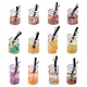12 pièces 2 styles pendentifs de bouteille en verre de résine CRES-YW0001-14-1