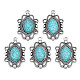 Sertissages de pendentifs en turquoise synthétique pour émail PALLOY-N157-031-1