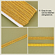 ポリエステルグログランリボン  服飾材料  ゴールド  5/8インチ（15mm）  18m /カード OCOR-WH0065-23-6