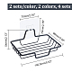 Ahadermaker 4 Set Seifenschalen aus Edelstahl in 2 Farben DIY-GA0005-27-2