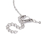 Bracelets à maillons en acier inoxydable croix & coeur & infinity 304 avec chaînes câblées BJEW-JB09513-3