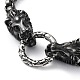 304 bracelets chaînes tête de lion en acier inoxydable pour hommes et femmes BJEW-D031-27B-2