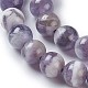 Brins de perles d'améthyste à chevrons naturels G-P428-04A-6mm-2