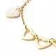 Bracelet à breloques en alliage coeur émail pour la saint valentin BJEW-JB06656-04-5