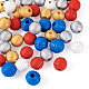 Fashewelry 50pcs 5 Arten bemalte Naturholz Bienenstock europäische Perlen WOOD-FW0001-01-3