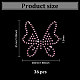 Бабочка исправление стекло горный хрусталь DIY-WH0453-71A-01-2