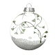 透明なプラスチックの充填可能なボールペンダントの装飾  クリスマスツリーの吊り下げ飾り  ラウンド  98x125mm XMAS-PW0002-04D-1