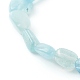 Natural Aquamarine Beaded Stretch Bracelets for Kids BJEW-JB06250-10-4