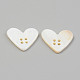 Natural 4-Hole Freshwater Shell Buttons BUTT-T011-02-3