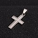 201 acier inoxydable croix pendentifs fendus STAS-I032-038-1