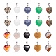 20 pièces 10 pendentifs en pierres précieuses naturelles de style coeur G-LS0002-16-2