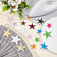 FINGERINSPIRE 57PCS Star Embroidery Iron on Patches (3 Size DIY-FG0003-65-4