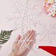 SUPERFINDINGS 60Pcs 3 Sizes Christmas White Snowflake Ornaments Christmas Tree Decorations Plastic Glitter Snowflake Ornaments with Hanging Hole for Winter Decorations Tree Window Door Accessories AJEW-FH0003-78-3