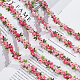 Gorgecraft 5 ヤードフラワーレースエッジトリムリボン 14 ミリメートル幅ディープピンク花柄エッジトリミングポリエステル生地刺繍アップリケ diy の縫製クラフト結婚式のブライダルドレスの服の装飾 OCOR-GF0001-88B-5
