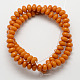 Imitation Amber Resin Rondelle Bead Strands for Buddhist Jewelry Making RESI-E006-04B-2