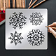 BENECREAT Snowflake Pattern Stainless Steel Stencil Template DIY-WH0279-065-7