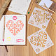 GORGECRAFT 12pcs Heart Painting Stencils Plastic Reusable Drawing Rectangle Stencil Laser Cut Painting Template Leaves Flowers Love Words for Crafting Wedding Valentine's Day DIY Art Project Wedding DIY-GF0001-07-6