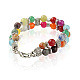 Girl's 2-Strand Gemstone Beads Chakra Bracelets BJEW-PJB808-3