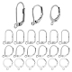 UNICRAFTALE about 60pcs Stainless Steel Leverback Earring Round Hoop Earwires with Loop Earwire Findings for Earring Making 14.5~18x10~12x1.5~2mm STAS-UN0029-65-1