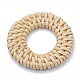 Handmade Reed Cane/Rattan Woven Linking Rings WOVE-Q075-15-2