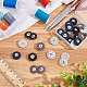 Nbeads 24Pcs 4 Colors Alloy Snap Buttons FIND-NB0003-67-4