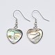 Abalone Shell/Paua Shell Dangle Earrings EJEW-P117-03-1