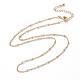 Long-Lasting Plated Brass Cable Chain Necklaces NJEW-K112-09G-NF-2