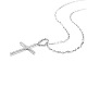 Tinysand cz ювелирные изделия 925 стерлингового серебра кубический цирконий крест кулон ожерелья TS-N017-S-18-2