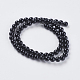 Natural Black Onyx Beads Strands X-G-G591-6mm-06-2