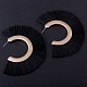 Carnival Jewelry Alloy Tassel Stud Earrings EJEW-P104-09E-2
