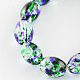 Spray Painted Transparent Glass Bead Strands X-DGLA-Q012-B-04-2