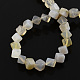 Natural Grey Agate Stone Bead Strands G-R184-13-2