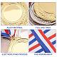 スポーツメダル亜鉛合金ペンダントカボションセッティング  ネックポリエステルリボン付き  フラットラウンド  ミックスカラー  31.4インチ（80cm）  3色  4個/カラー  12個/セット PALLOY-GA0001-05-4