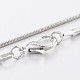 Heart Antique Silver Plated Alloy Glass Caviar Nail Beads Pendant Necklaces NJEW-JN01313-4