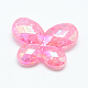 Transparent Crackle Acrylic Beads CACR-S007-01C-2