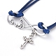 Tibetan Style Alloy Infinity Link & Charm Bracelets BJEW-JB04983-02-3