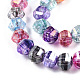Transparent Electroplate Glass Beads Strands EGLA-N006-078-3