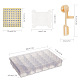 Gorgecraft 100PCS Plastic Embroidery Thread Card Bobbins and 1PC String Winder TOOL-GF0001-05-2