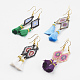 Miyuki & toho perles de rocaille japonaises brick stitch boucles d'oreilles pendantes EJEW-JE02500-1
