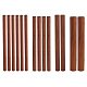Olycrfat 14本、4サイズのクルミダボロッド、長さ6インチのダボロッド、木製スティック、未完成の丸スティック、木製彫刻ブロック、ワックスがけされた木製スティック、建築モデル素材、DIYクラフト用 - ココナッツブラウン WOOD-OC0002-82-1