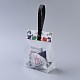 プラスチック製の透明なギフトバッグ  保存袋  セルフシールバッグ  トップシール  長方形  漫画カードとスリング付き  穴と釘  カラフル  27x13x6cm  10のセット/袋 OPP-B002-I07-1