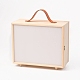 木製収納ボックス  アクリル透明カバーとハンドル付き  長方形  バリーウッド  19.5x11x30.5cm CON-B004-04B-1