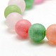 Electroplate AB Color Plated Frosted Synthetic Crackle Quartz Round Beads Strands G-L155-10mm-10-2