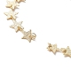 Brass Star Link Chain Bracelet Making AJEW-JB01150-01-2