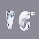 Boucles d'oreilles en acrylique de style imitation de pierres précieuses EJEW-JE03379-3